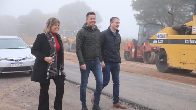 Manuel Calvo inspeccionó obra de pavimentación en Silvio Pellico