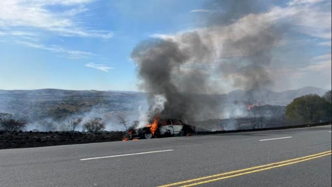 Un vehículo provocó un incendio en Altas Cumbres