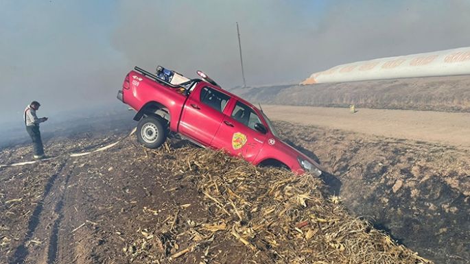 Siete incendios en Villa María y un infierno en campo de Colazo