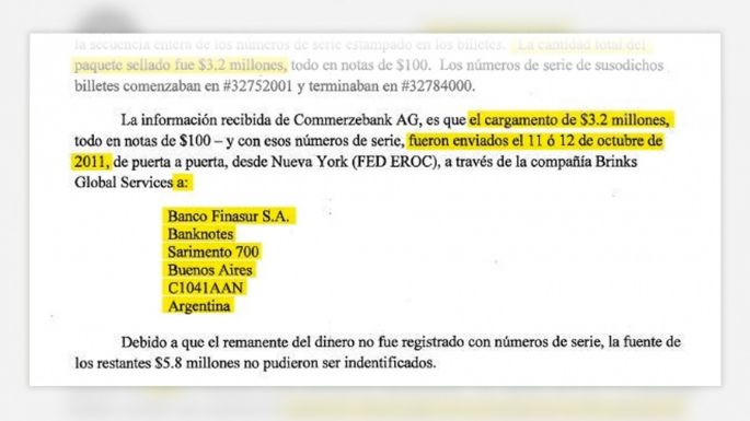 Cristina divulgó una carta del FBI sobre los bolsos  de José López
