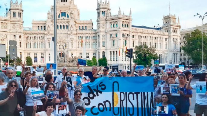 Con epicentro en Madrid, argentinos se manifestaron en favor de Cristina en varios sitios de Europa