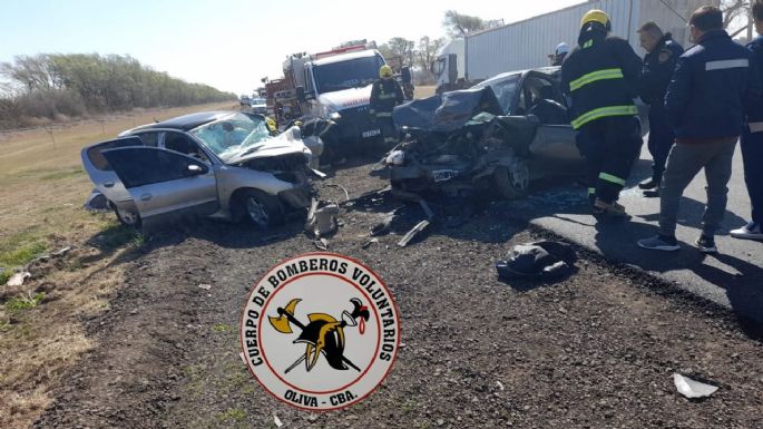 Accidente entre dos automóviles en ruta nacional 9