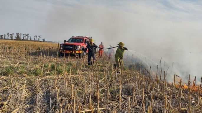 Acción a destajo de los bomberos