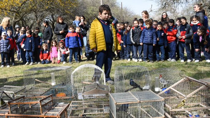 Liberaron aves en el Parque Tau