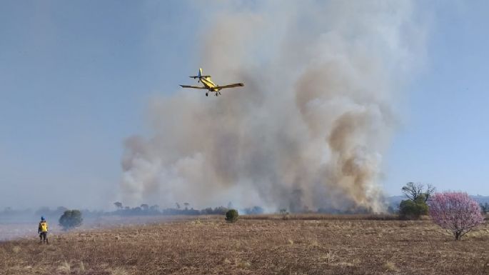 Combatieron incendio forestal en Santa María de Punilla