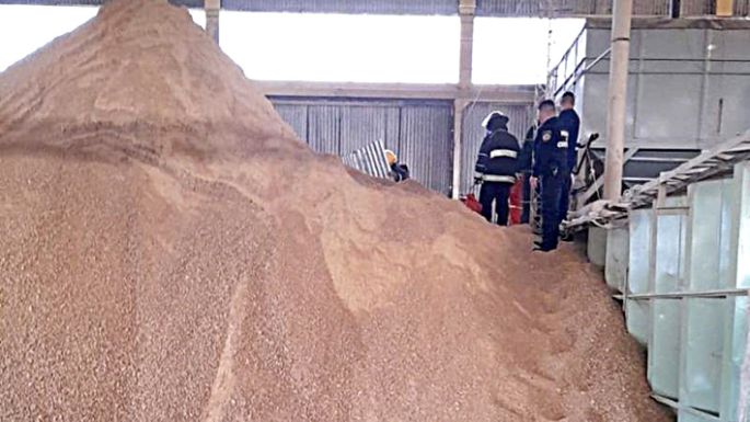 Operario fue sepultado por expeller de soja