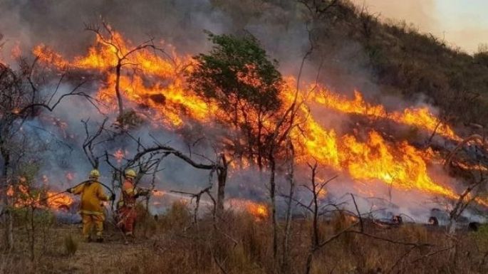 Se inició un incendio en la Quebrada del Condorito