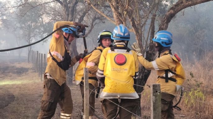 El viento complica la situación del fuego en Traslasierra