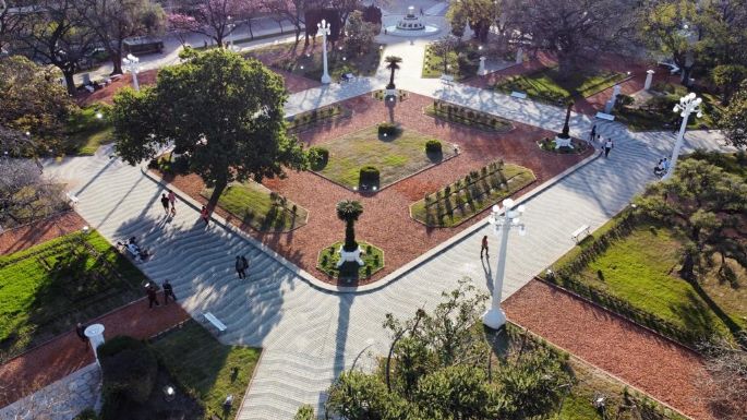 Así se ve la plaza Centenario previo a su reinauguración