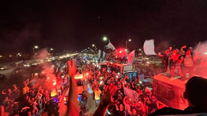 Histórica vuelta olímpica de Belgrano