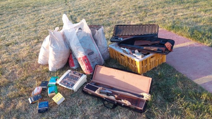 Frenaron un evento de "tiro al pichón" y secuestraron armas y palomas vivas y muertas