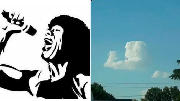 La increíble nube con la figura de La Mona Jiménez