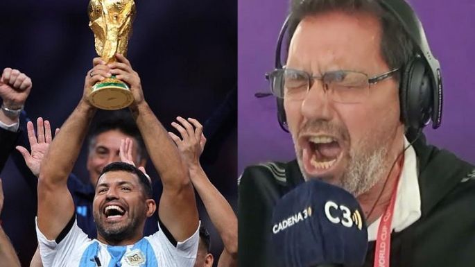 El “Kun” eligió el relato de un villamariense para resumen del Mundial