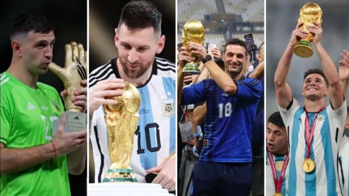 Messi, "Dibu" Martínez, Scaloni y Julián Álvarez, nominados a los premios The Best