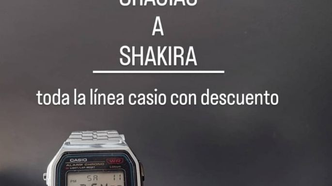 "Gracias a Shakira": Una relojería local vende los Casio con descuento