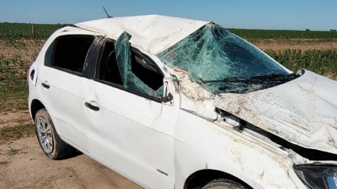 Protagonizó un vuelco con su vehículo y resultó herido
