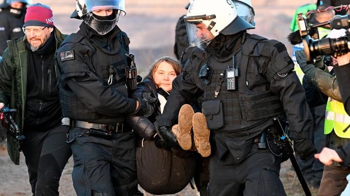 Detuvieron a la reconocida activista sueca Greta Thunberg en una protesta ecologista