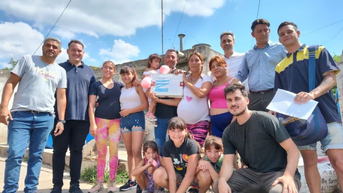 Histórico: una séptima hija villamariense ya es ahijada del presidente