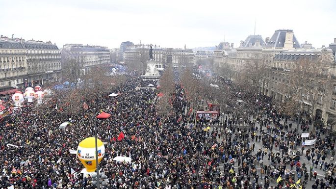 Huelga y manifestaciones contra la reforma jubilatoria de Macron