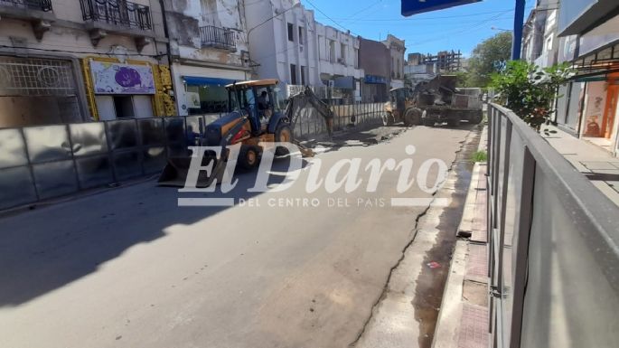 Comenzaron las obras de intervención en el centro de la ciudad
