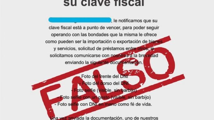 AFIP alertó sobre pedidos falsos de información personal