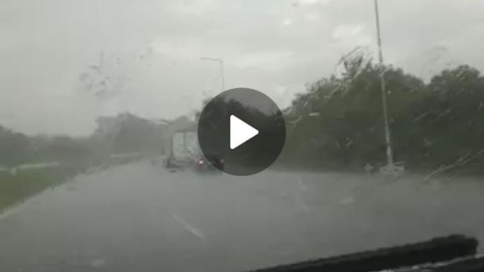Piden precaución al circular debido a una alerta de tormenta y granizo