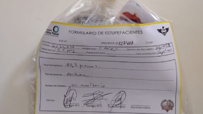 Detuvieron a una mujer tras intentar ingresar cocaína a la cárcel