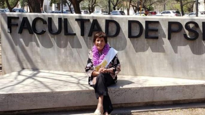 Cumplió 87 años y se recibió de psicóloga en Córdoba