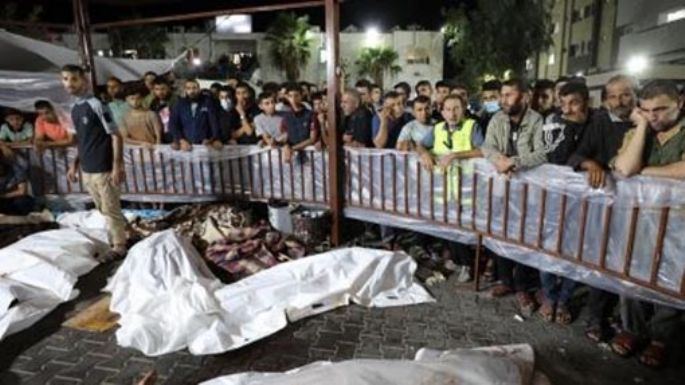 Protestas en el mundo contra el ataque a un hospital de Gaza