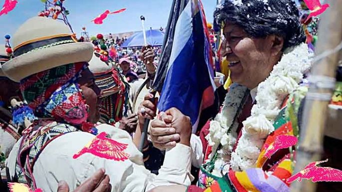 Una caravana con Evo Morales