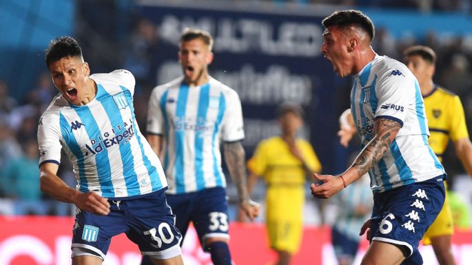 Racing le ganó a Boca con el último aliento