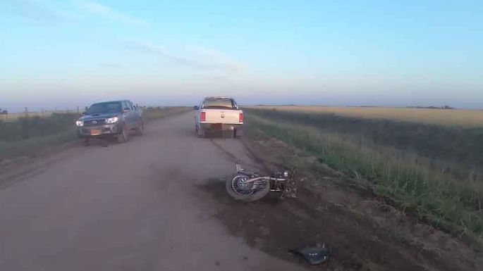 Motociclista fue trasladado hacia el Hospital Pasteur tras chocar contra una camioneta en Colazo