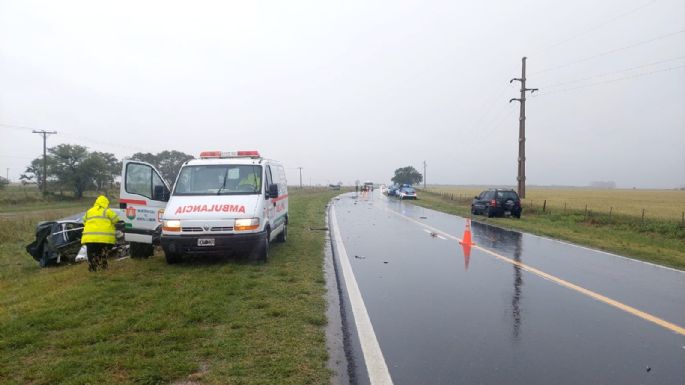 Accidente fatal en ruta 158 entre un auto y un camión: hay dos muertos
