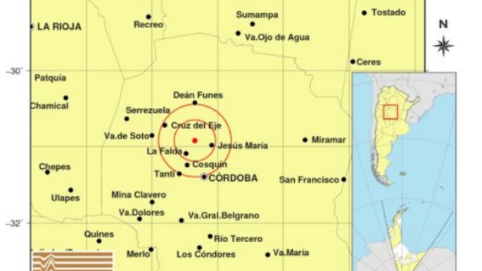 Un sismo fue percibido en distintas partes de Córdoba