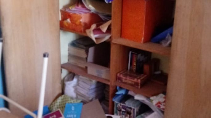 Destrozos en la escuela Belgrano