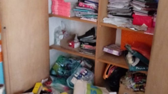 Destrozos en la escuela Belgrano