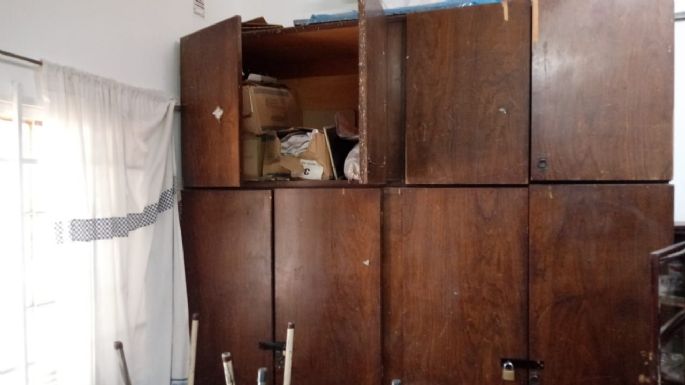 Destrozos en la escuela Belgrano