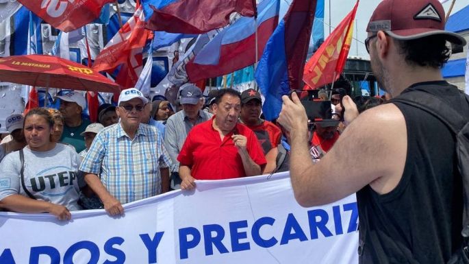 D'Elía junto a otros dirigentes hicieron un corte parcial sobre la ruta 3 de La Matanza