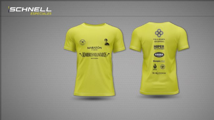 Bomberos homenajean al "Mula" en la remera de la maratón
