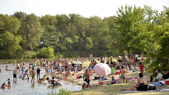 El río, un oasis ante la ola de calor