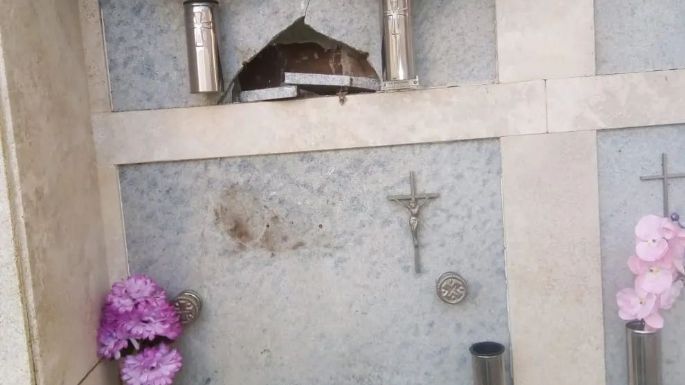 Robos y roturas en el cementerio de Dalmacio Vélez