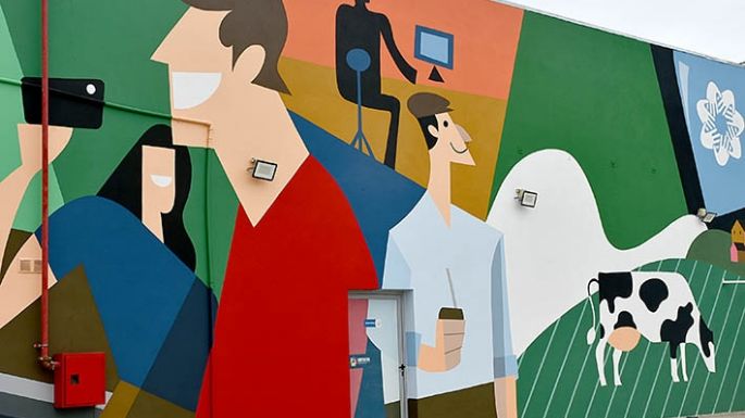 El mural ya está restaurado