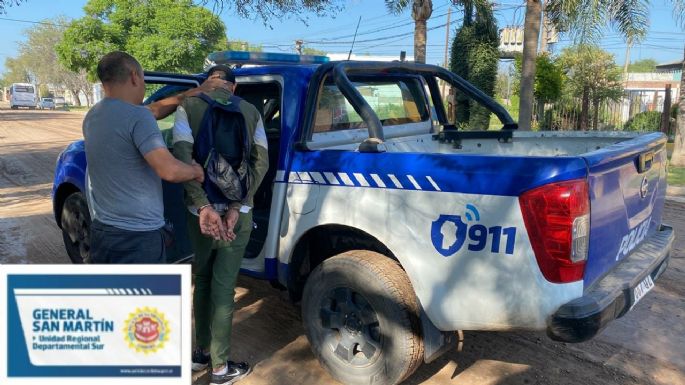 Atraparon a un hombre que se estaba robando una garrafa y mercadería de un depósito comercial