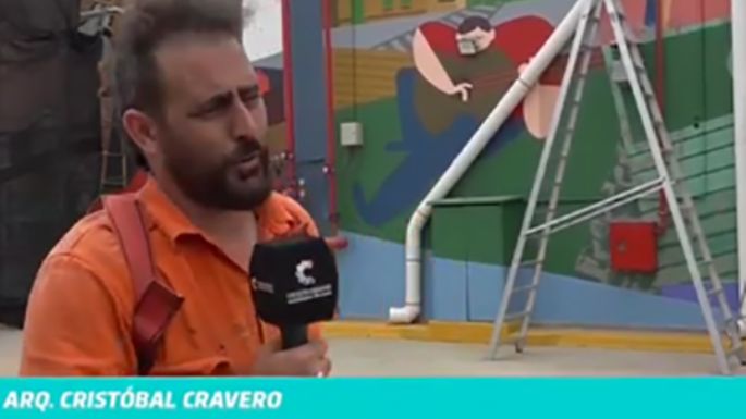 La renovación del mural comprende 30 colores
