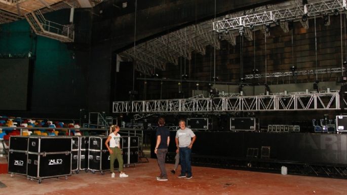 Comenzó el montaje de la técnica en el escenario del Anfiteatro