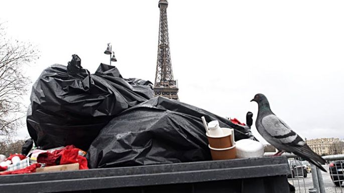 Cinco mil toneladas de basura acumulada en París