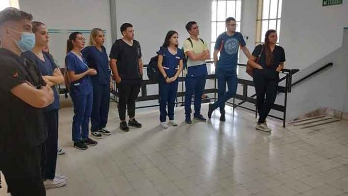 Alumnos de Medicina,  en prácticas