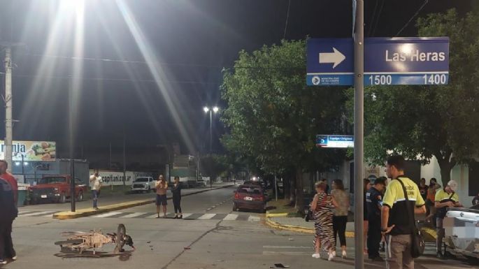 Una joven sufrió lesiones graves debido a un accidente de tránsito