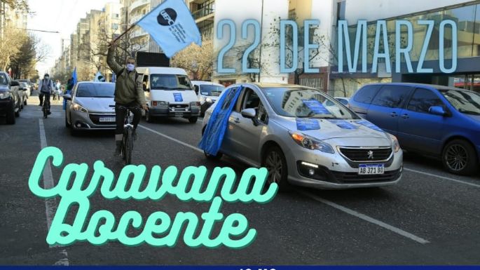 Convocan a una caravana docente para este miércoles