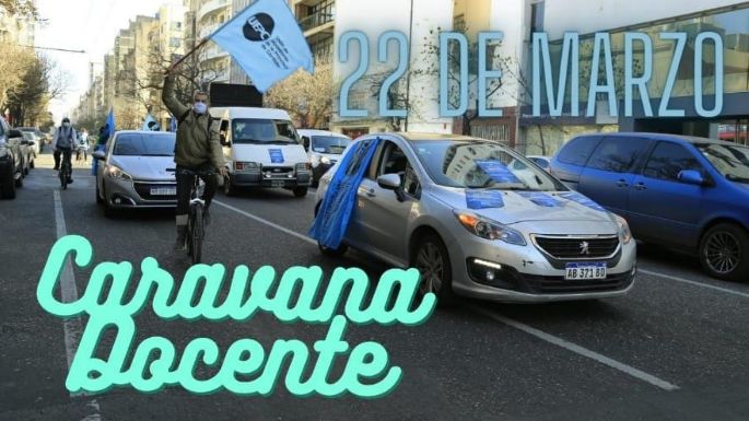 Convocan a una caravana docente para este miércoles